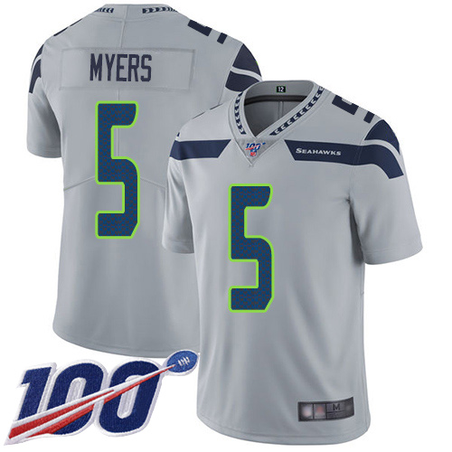 Seattle Seahawks Limited Grey Men Jason Myers Alternate Jersey NFL Football #5 100th Season Vapor Untouchable->seattle seahawks->NFL Jersey